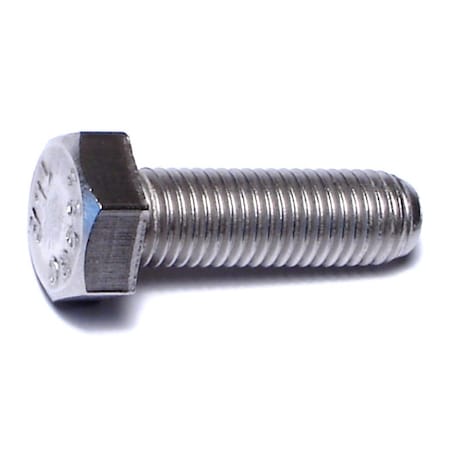 Midwest Fastener 18-8, 5/16"-24 Hex Head Cap Screw, Plain Stainless Steel, 1 in L, 50 PK 55031